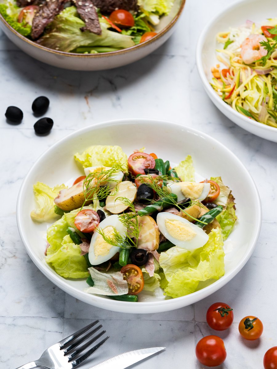 Fresh salads at Imperial Kitchen Kowdiar