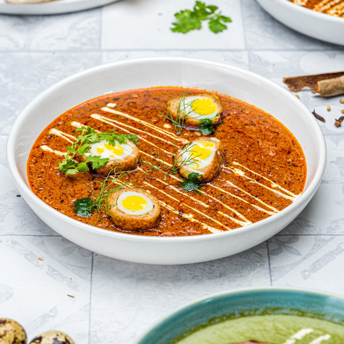 Egg curry at Imperial Kitchen Kowdiar