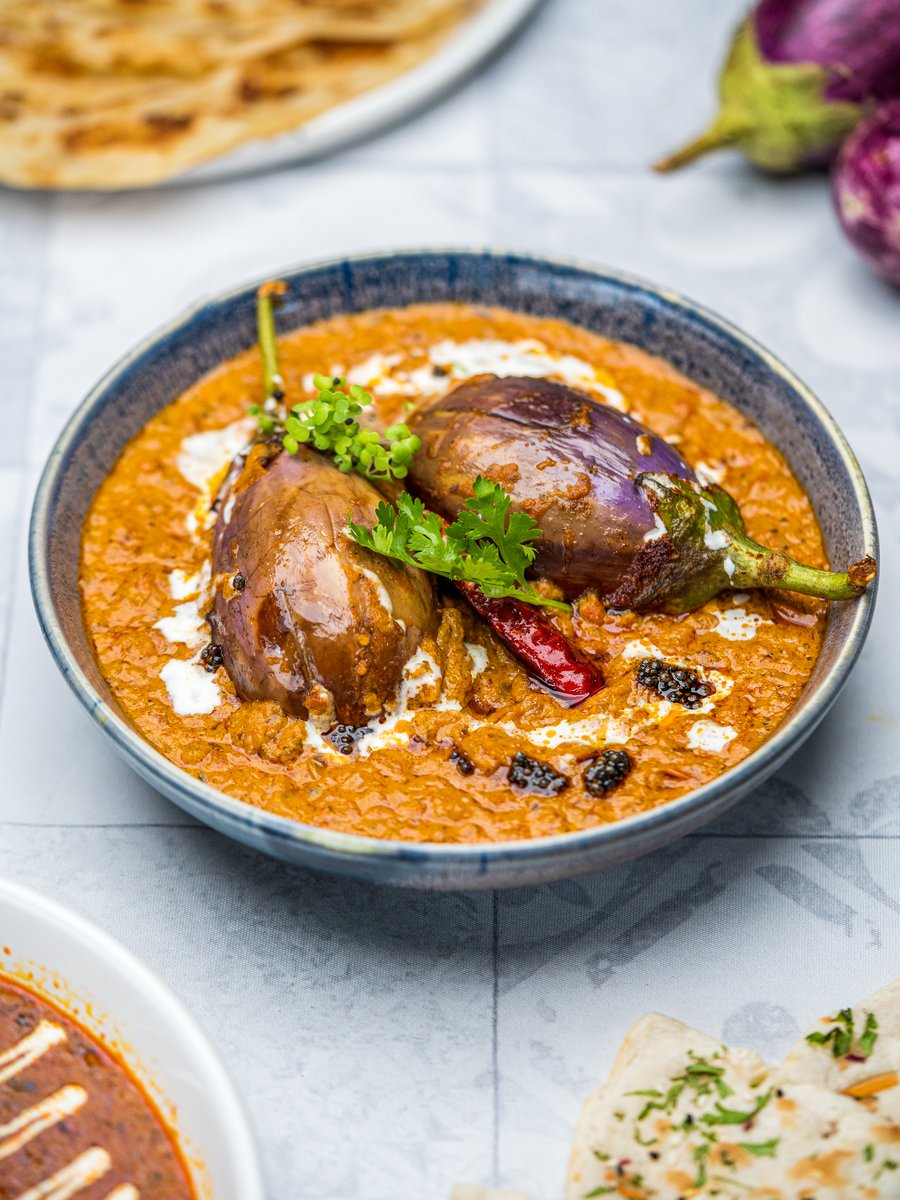 Stuffed brinjal curry at Imperial Kitchen Kowdiar