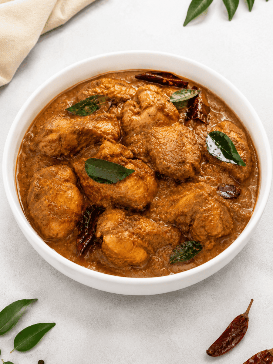 Varutharacha Kozhi Curry, Kerala chicken curry at Imperial Kitchen