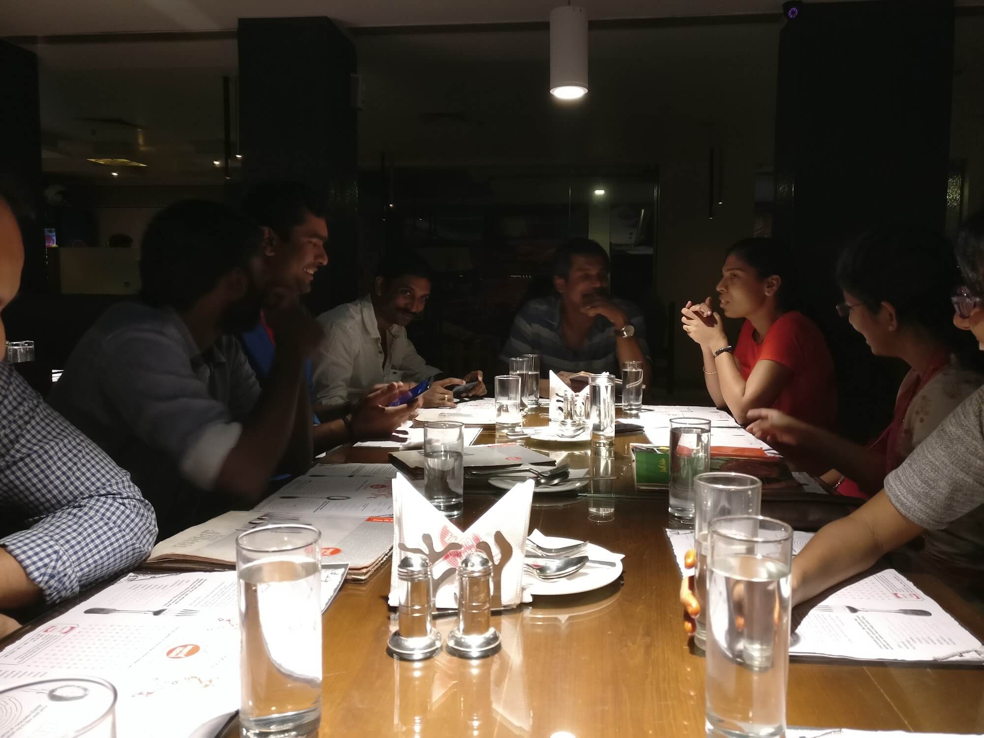 Group dinner at Imperial Kitchen Venpalavattom, restaurant near Lulu Mall